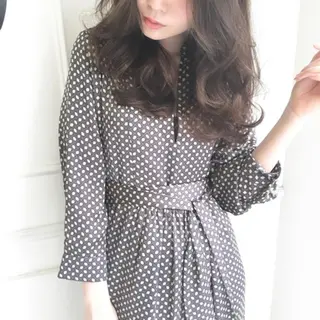 ロング カラー パーマ ヘアアレンジ ◆感動口コミ/最小顔 理論カット◆森口 峻のヘアスタイル