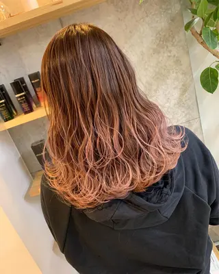 セミロング カラー 天野 開のヘアスタイル