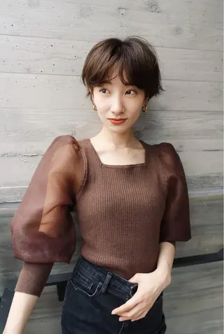 ショート 暖色/パーマ 🌼クニトウメイのヘアスタイル