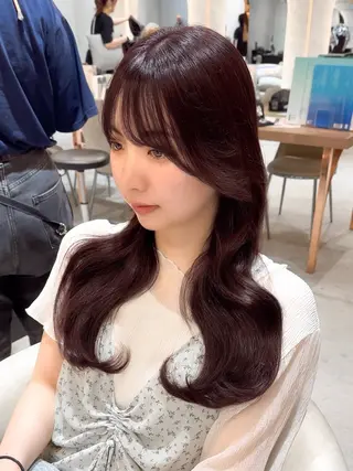 ロング 縮毛矯正/韓国ヘア /レイヤー🎀ミズキのヘアスタイル