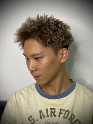 カラー メンズ 柄﨑 比呂/ancielのヘアスタイル