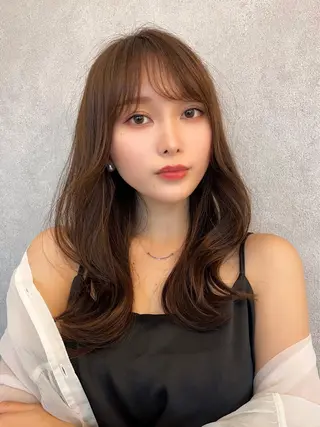 セミロング カラー 韓国ヘア🤍顔周り/ 髪質改善✨/林遼一郎のヘアスタイル