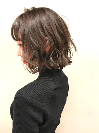 ショート パーマ ヘアアレンジ 💖うる艶カラー💖 モデル募集💖のヘアスタイル