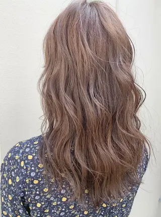 セミロング 透明感/オリーブ/ グレージュ/YUKAのヘアスタイル