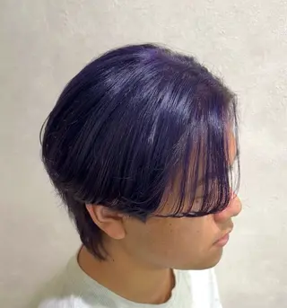 カラー メンズ ユージ ✂︎ パーマ＆ハイトーンのヘアスタイル