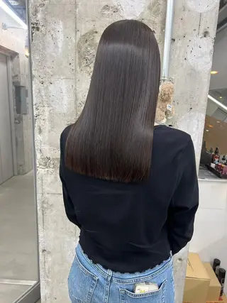 セミロング カラー パーマ ヘアアレンジ 【ヘアケア特化型】 newi天王寺のヘアスタイル