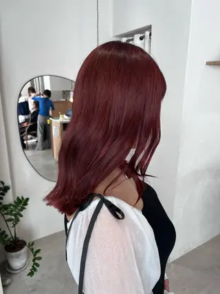 セミロング Lapis上地所属・ふじわらはゆ/髪質改 善/透明感カラーのヘアスタイル