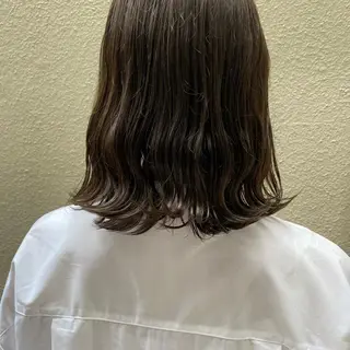 ミディアム カラー Rinka/梅田/ 透け感カラー🤎のヘアスタイル