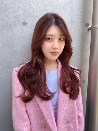 ロング カラー レイヤー/柔色 カラー/SAkiのヘアスタイル