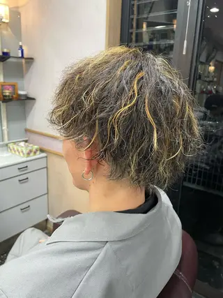 ミディアム カラー パーマ サロン クリエートのヘアスタイル