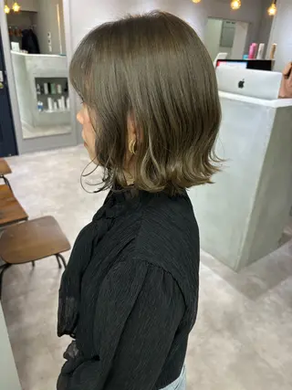 ミディアム カラー きよはらちさき🍑 柔らかカラー🌱🫧のヘアスタイル