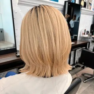 ショート カラー ヘアアレンジ 🌱ボブ/レイヤー/ ベージュ/あやみ✨のヘアスタイル