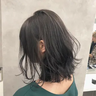 ミディアム カラー 柔らかbeige モトキのヘアスタイル