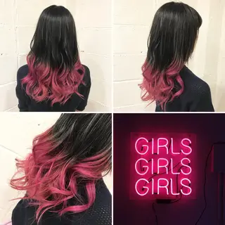 セミロング カラー "PEPPU "所属・🌈推し色派手髪 ハイトーンShinのヘアスタイル