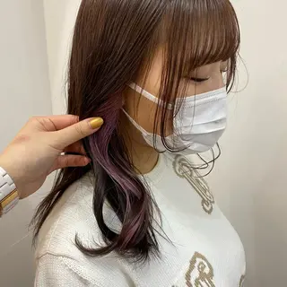 ミディアム カラー 🪭risa 暖色/レイヤー🪭のヘアスタイル