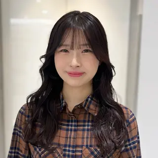 ロング コテ巻き風パーマ 銀座RINOSEのヘアスタイル