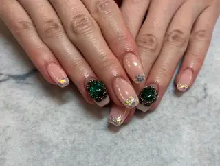 ネイル ネイルリボン 受付スタッフのネイルデザイン