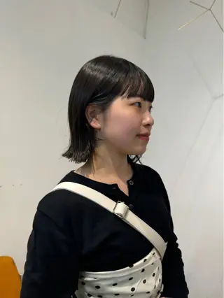 ミディアム 清水愛果/似合わせ カット/透明感カラーのヘアスタイル