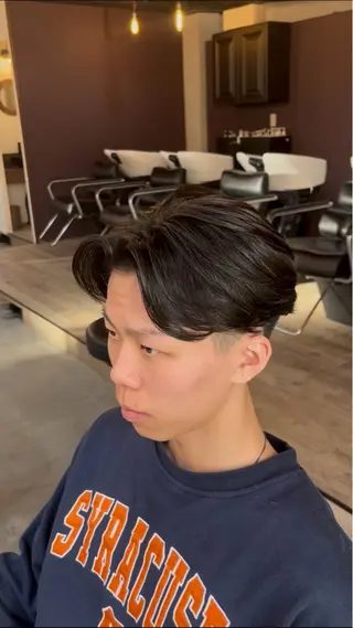 ミディアム パーマ メンズ 海外風メンズ🇺🇸 💈N.Yuto💈のヘアスタイル