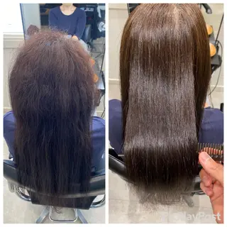 ロング パーマ ブリーチ縮毛矯正 /髪質改善/KEIのヘアスタイル