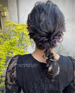 セミロング カラー パーマ ヘアアレンジ maho🤍透明感 カラー/顔周りcutのヘアスタイル