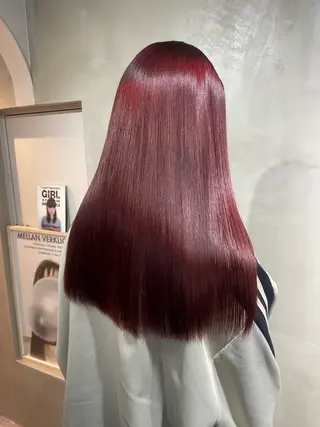 ロング カラー カノン/透明感カラー /酸性ストレートのヘアスタイル