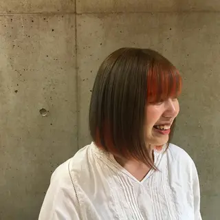 セミロング カラー 一ノ瀬 蘭のヘアスタイル