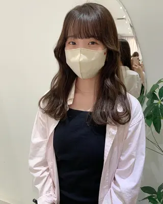 セミロング カラー 韓国ヘア🇰🇷/ 顔周り/松田光里のヘアスタイル