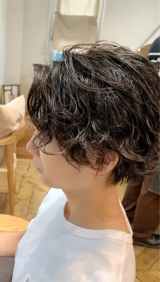 ミディアム パーマ メンズ メンズStylist 山根慧のヘアスタイル