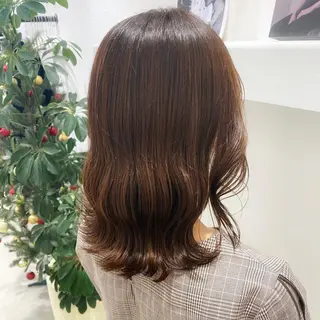 ミディアム 艶カラー/韓国風ヘア 🩵shioneのヘアスタイル