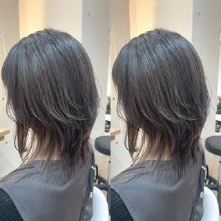 ミディアム カラー ブリーチ無しダブル カラー🦕まどかのヘアスタイル