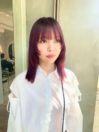 ミディアム カラー SHICENEケイ レイヤーカット🦋のヘアスタイル