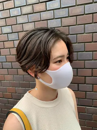 ショート コテ巻きパーマ/韓国 パーマ/佐野のヘアスタイル