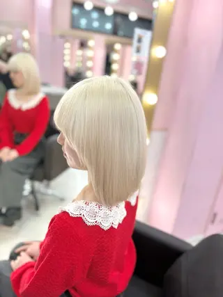 ミディアム カラー 甘ふわgirly🎀 ハイトーン🤍Ramのヘアスタイル