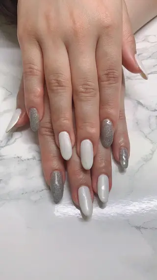 ネイル はな💎ネイル ワンホン、長さ出しのネイルデザイン