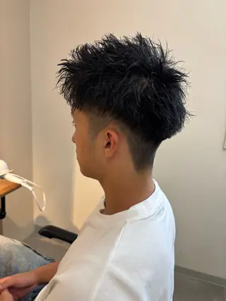 パーマ メンズ フェザーパーマ/韓国 /メンズカット/保立のヘアスタイル