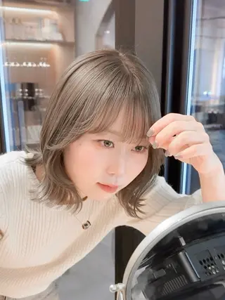ミディアム 縮毛矯正/韓国ヘア /レイヤー🎀ミズキのヘアスタイル