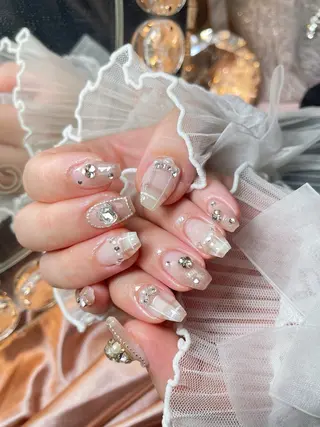 ネイル 23時まで❤︎韓国、 ワンホンネイルのネイルデザイン