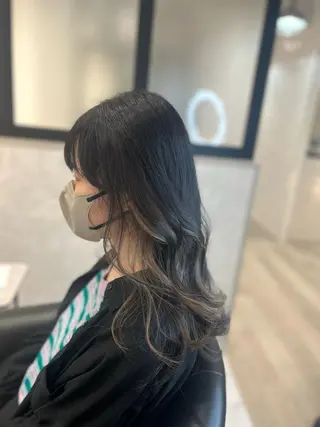 セミロング カラー &chaLme   心斎橋所属・emi/髪質改善/ 韓国風/艶カラーのヘアスタイル
