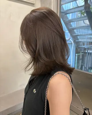 ミディアム カラー レイヤー/柔色 カラー/SAkiのヘアスタイル