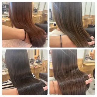 セミロング カラー 髪質改善＆ブリーチ 伊勢　祐一郎のヘアスタイル