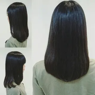 セミロング パーマ 透明感ハイライト◎ 伊藤夏海のヘアスタイル