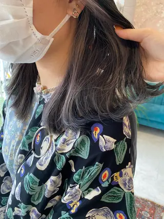 セミロング カラー eclat suzumiのヘアスタイル