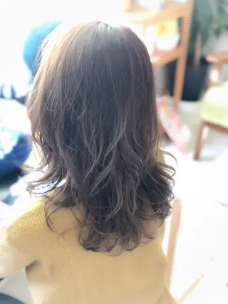 ミディアム カラー パーマ 柴田泰秀sotti. 髪質改善/ブリーチのヘアスタイル