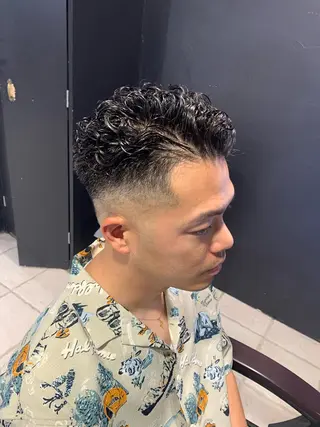 ショート メンズ メンズパーマ/難波/ 心斎橋　室園亮佑のヘアスタイル