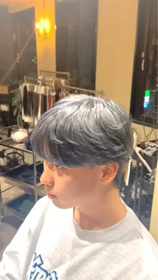 カラー メンズ メンズパーマ眉毛 特化アユム🔥のヘアスタイル