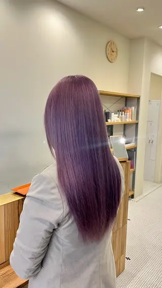 ロング 韓国レイヤーカット/ ハイトーン/マアヤのヘアスタイル