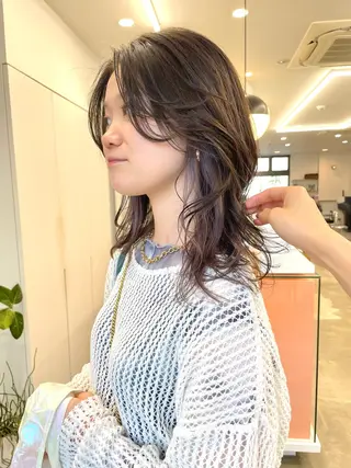 ミディアム カラー pole所属・【pole】 minaのヘアスタイル