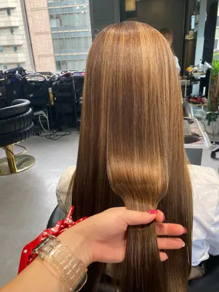 ロング 髪質改善☺︎縮毛矯正 ふじい まりんのヘアスタイル