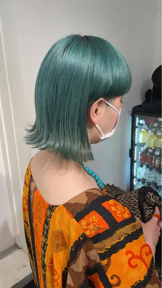 ミディアム カラー ヘアアレンジ 艶ハイトーン/ヘア アレンジAYAKAのヘアスタイル